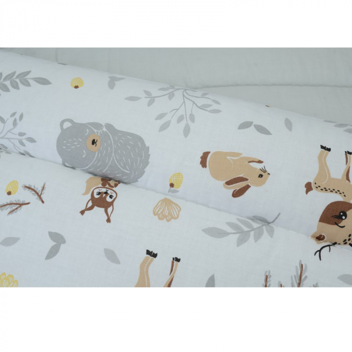 Set lenjerie de pat 3 piese pilota, perna si protectie laterala 120 x 90 cm MimiNu 287062-1, Multicolor [3]