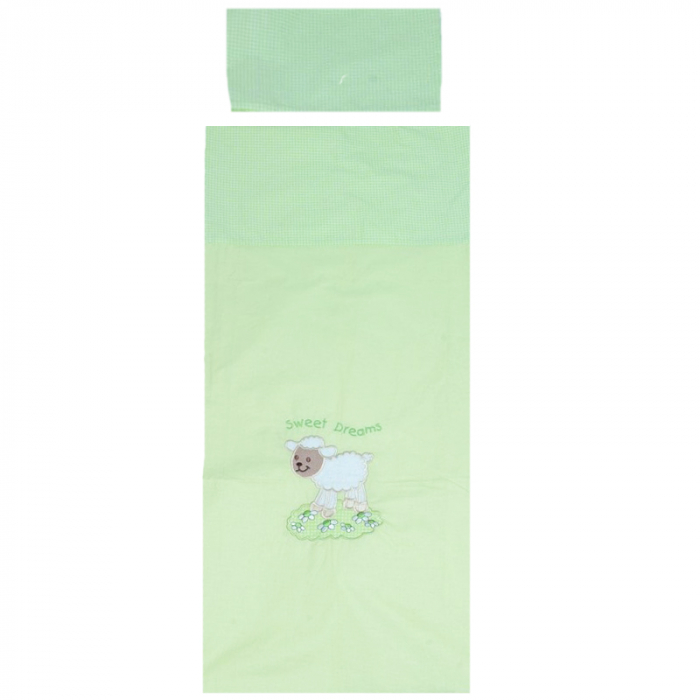 Set lenjerie de pat 4 piese 135 x 100 cm pentru bebelusi Ankras SLPSB-13, Multicolor [4]