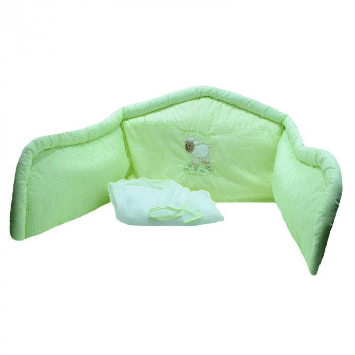 Set lenjerie de pat 4 piese 135 x 100 cm pentru bebelusi Ankras SLPSB-13, Multicolor [3]