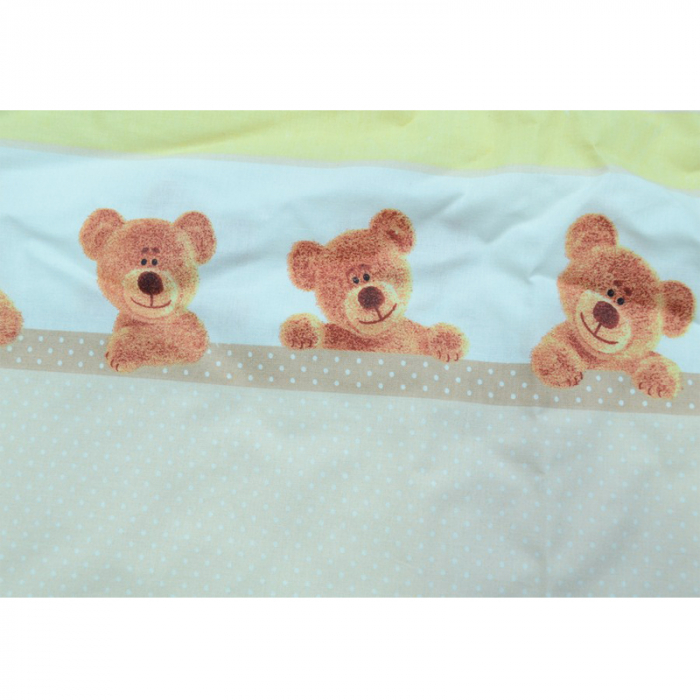 Set lenjerie de pat 4 piese 135 x 100 cm pentru bebelusi IKS 2 LPIU5, Multicolor [2]