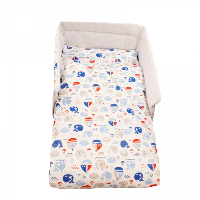 Set lenjerie de pat 5 piese 135 x 100 cm MimiNu 146650-4, Multicolor [3]
