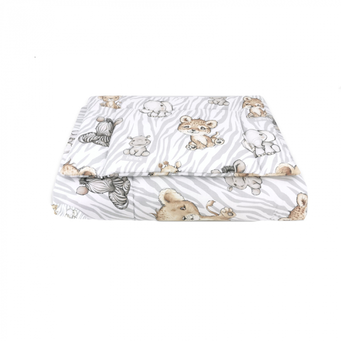 Set lenjerie de pat 5 piese 135 x 100 cm MimiNu 287062-1, Gri [1]