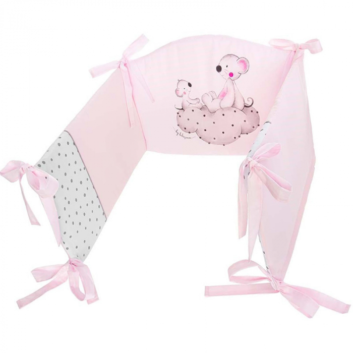 Set lenjerie de pat 5 piese 90 x 120 cm pentru fete Belisima Malenstwo P02-0280, Roz [2]