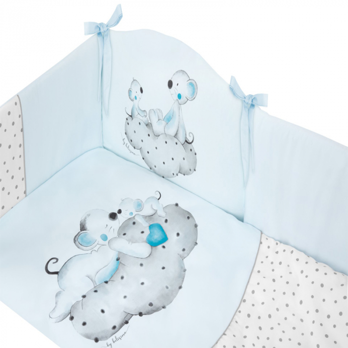 Set lenjerie de pat 5 piese 90 x 120 cm pentru baieti Belisima Malenstwo P02-0281, Turcoaz [4]
