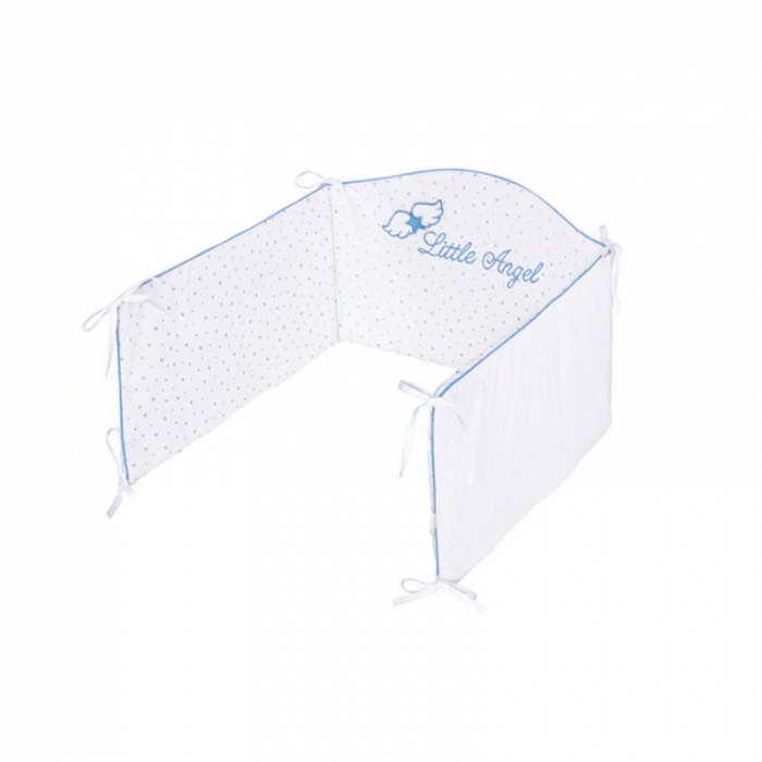 Set lenjerie de pat 5 piese 90 x 120 cm pentru baieti Belisima Skrzydelka P01-828, Alb [3]