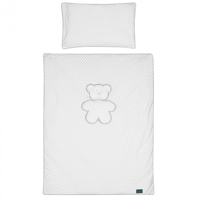 Set lenjerie de pat 5 piese 90 x 120 cm pentru copii Belisima Bialy Mis P01-710, Alb [2]