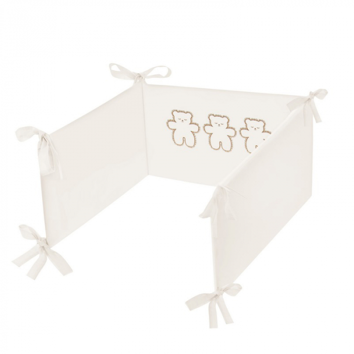 Set lenjerie de pat 5 piese 90 x 120 cm pentru copii Belisima Leos P02-0497, Alb [3]