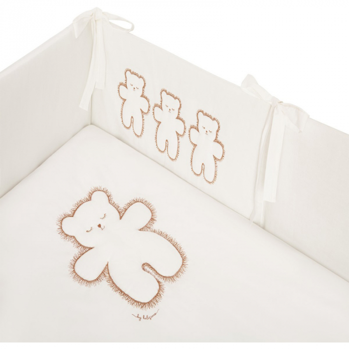 Set lenjerie de pat 5 piese 90 x 120 cm pentru copii Belisima Leos P02-0497, Alb [4]
