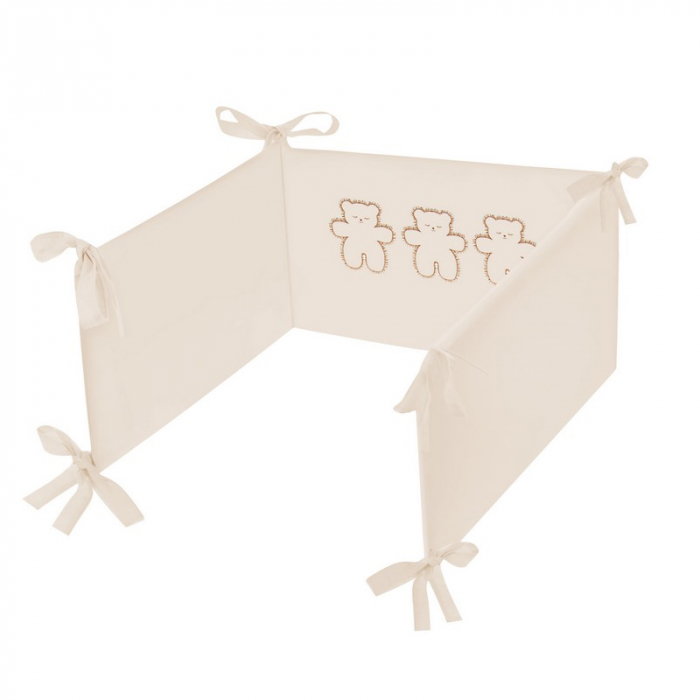 Set lenjerie de pat 5 piese 90 x 120 cm pentru copii Belisima Leos P02-0498, Bej [3]