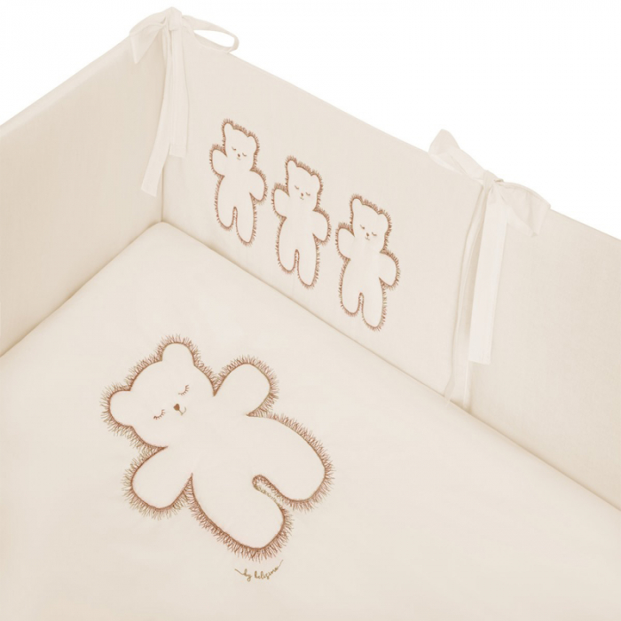 Set lenjerie de pat 5 piese 90 x 120 cm pentru copii Belisima Leos P02-0498, Bej [4]
