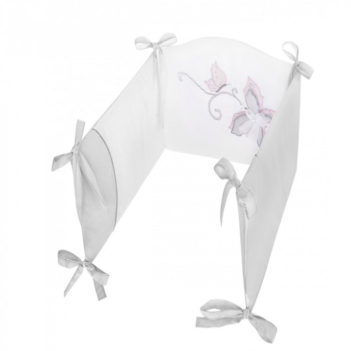 Set lenjerie de pat 5 piese 90 x 120 cm pentru fete Belisima Papilo P02-0441, Multicolor [3]