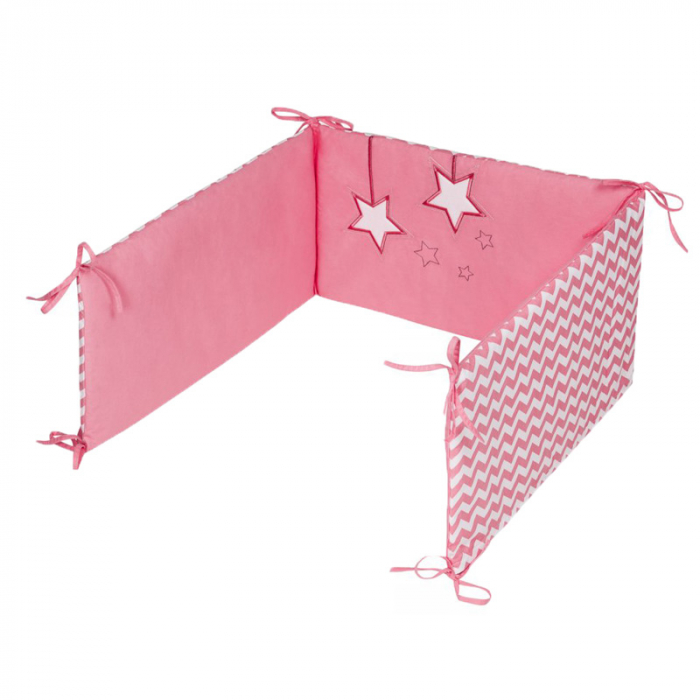 Set lenjerie de pat 5 piese pentru bebelusi Belisima Gwiezdny P01-036R, Multicolor [2]
