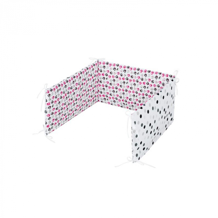 Set lenjerie de pat 5 piese pentru bebelusi Belisima Kociaki P01-635R, Multicolor [3]