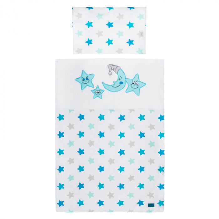 Set lenjerie de pat 5 piese pentru bebelusi Belisima Ksiezycowa P01-546AL, Multicolor [1]
