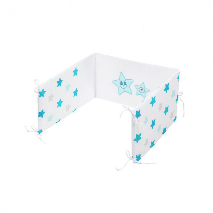 Set lenjerie de pat 5 piese pentru bebelusi Belisima Ksiezycowa P01-546AL, Multicolor [3]