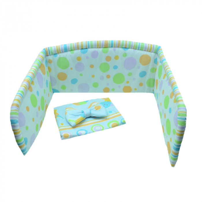 Set lenjerie de pat 6 piese 135 x 100 cm pentru bebelusi IKS 2 62-300-2, Multicolor [3]