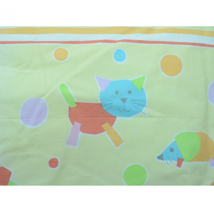 Set lenjerie de pat 6 piese 135 x 100 cm pentru bebelusi IKS 2 LPD4-A, Multicolor [2]