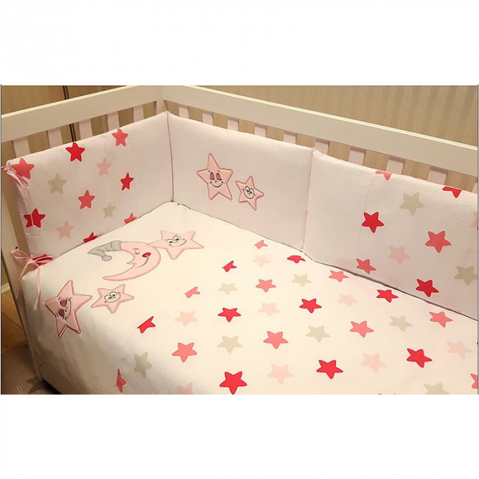 Set lenjerie de pat 6 piese pentru bebelusi Belisima P01-549R, Multicolor [2]