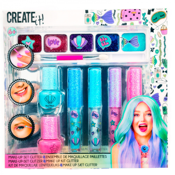 Set 5 machiaj pentru fete cochete Create It MJ2012M, Multicolor [2]