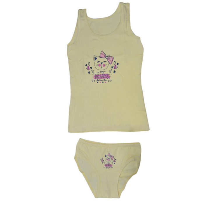 Set maiou si chilot pentru fete Golden Bee 250606, Galben [1]