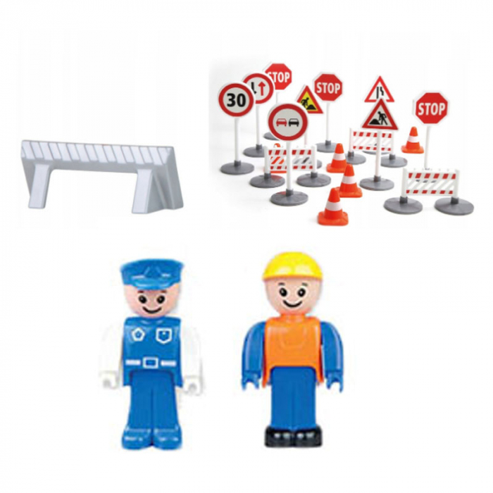 Set masini de constructie si figurine Lena 01631, Multicolor [2]