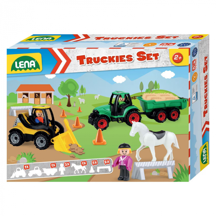 Set masini agricole si figurine Lena 01632, Multicolor [2]