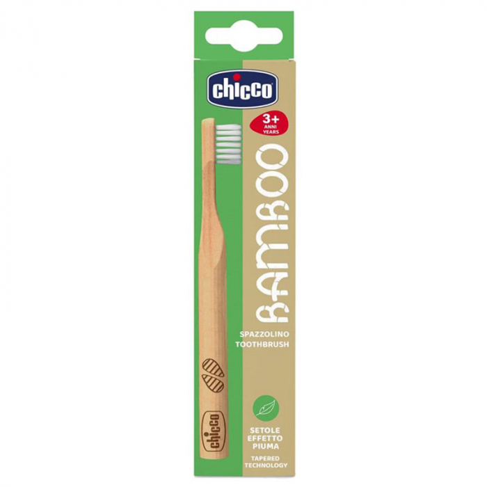 Periuta de dinti din bambus pentru copii Chicco 138883, Bej [2]