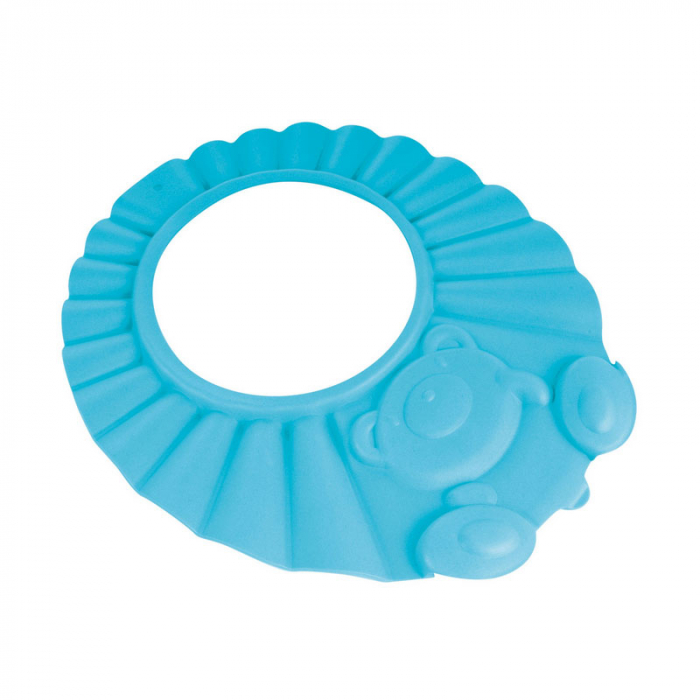 Set prosop de baie 80 x 95 cm si protectie pentru ochi si urechi Canpol Babies 26/300, Albastru [2]