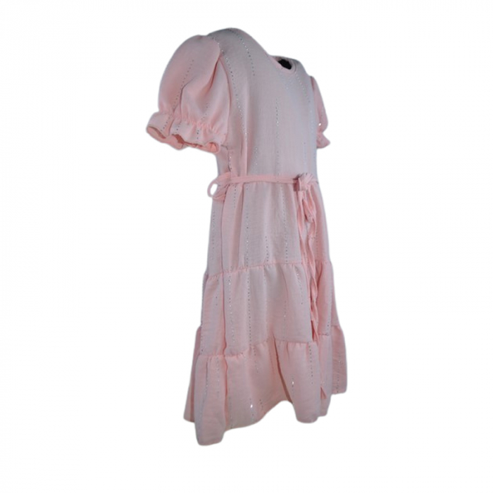 Set rochie casual si geanta pentru fete, Lucky, LK72515, Roz [3]