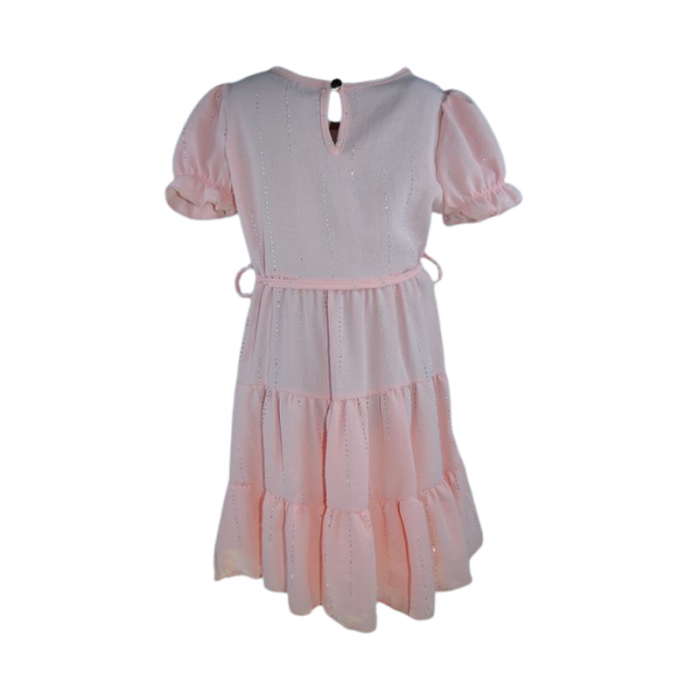 Set rochie casual si geanta pentru fete, Lucky, LK72515, Roz [4]