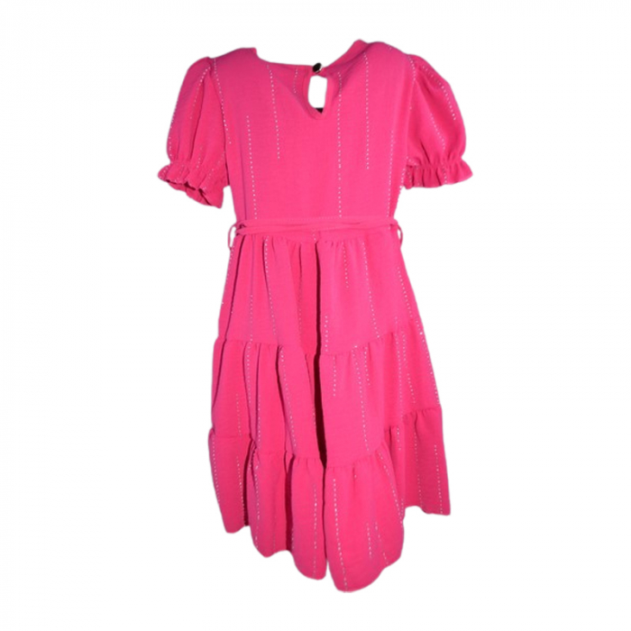 Set rochie casual si geanta pentru fete, Lucky, LK72515F, Fucsia [4]