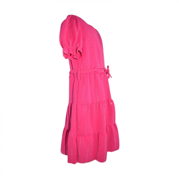 Set rochie casual si geanta pentru fete, Lucky, LK72515F, Fucsia [3]