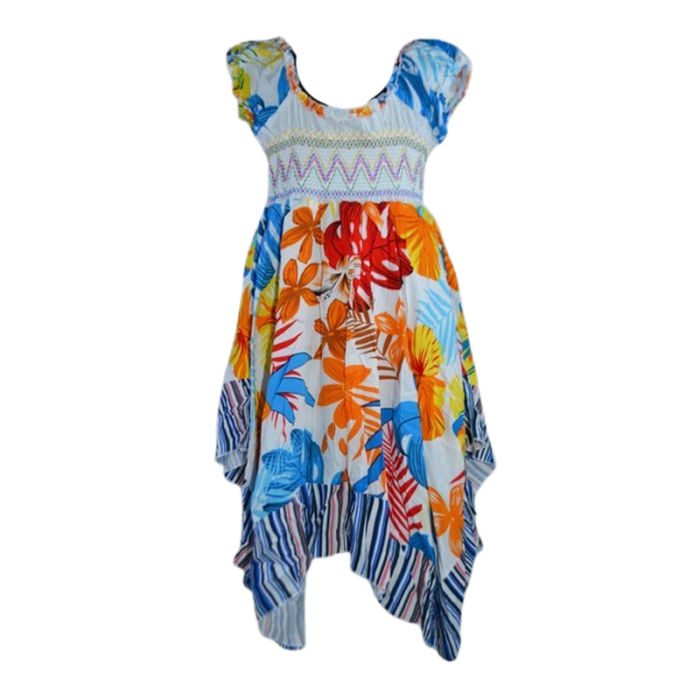 Set rochie casual si geanta pentru fete, Lucky, LK2006, Alb [4]