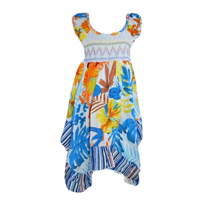 Set rochie casual si geanta pentru fete, Lucky, LK2006, Alb [1]