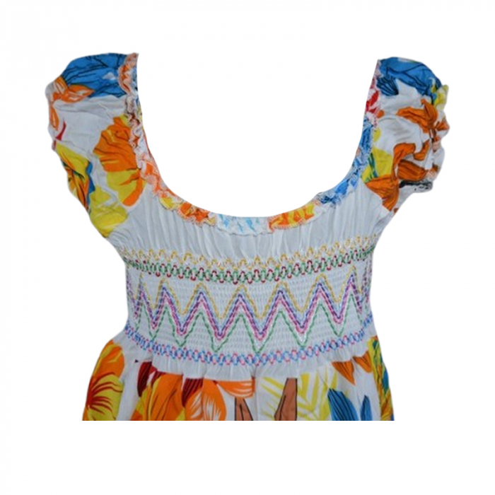Set rochie casual si geanta pentru fete, Lucky, LK2006, Alb [2]