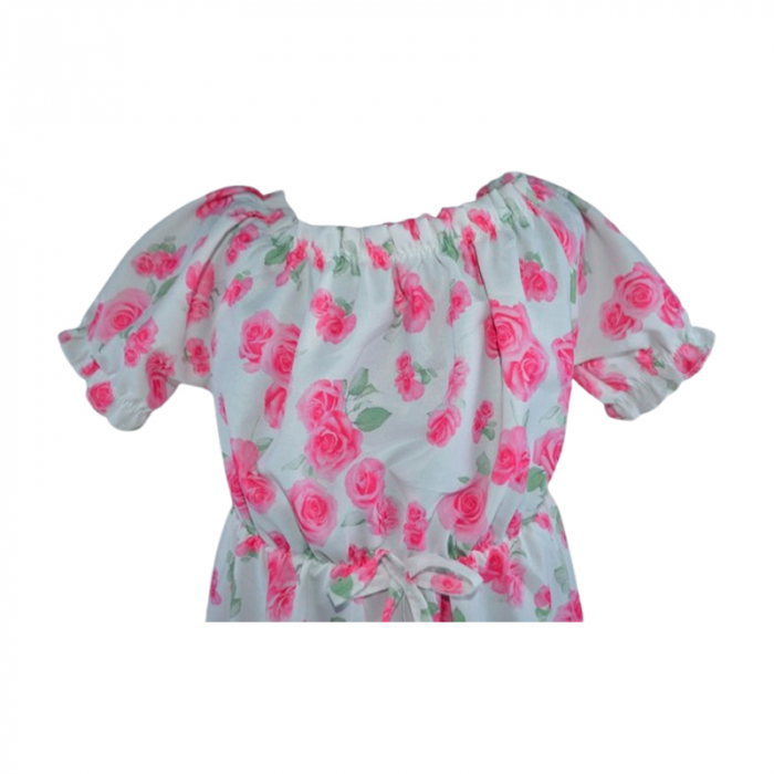 Set rochie casual si geanta pentru fete, Lucky, LK22104, Roz [2]