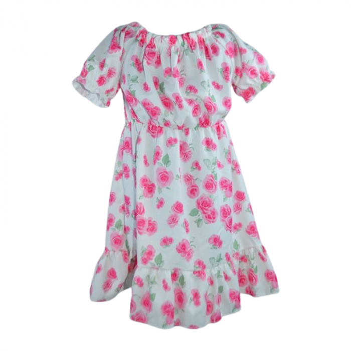 Set rochie casual si geanta pentru fete, Lucky, LK22104, Roz [4]