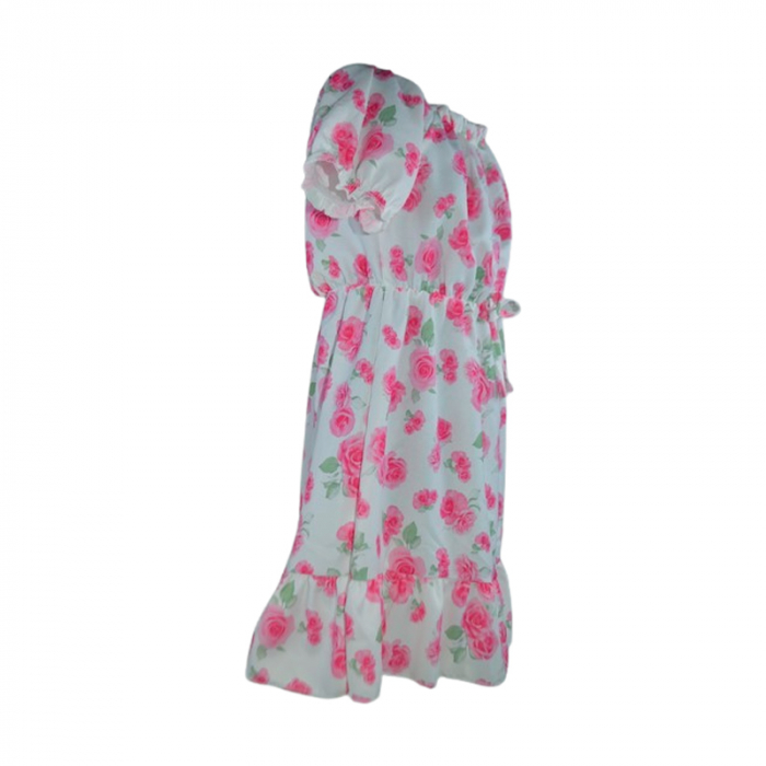 Set rochie casual si geanta pentru fete, Lucky, LK22104, Roz [3]
