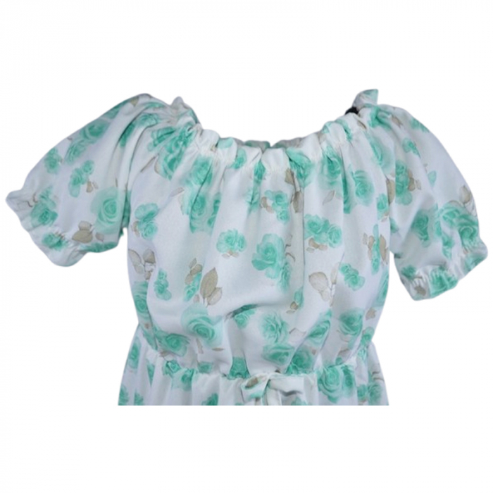 Set rochie casual si geanta pentru fete, Lucky, LK22104A, Verde [2]