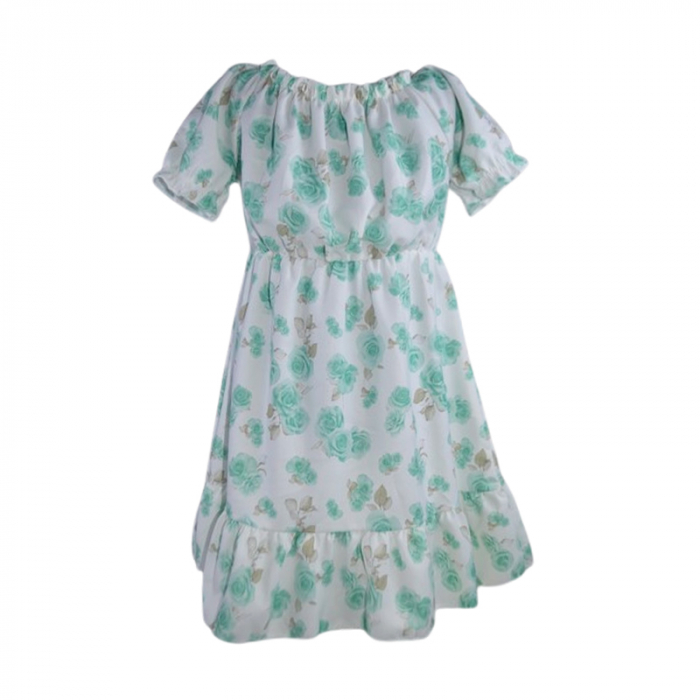 Set rochie casual si geanta pentru fete, Lucky, LK22104A, Verde [4]