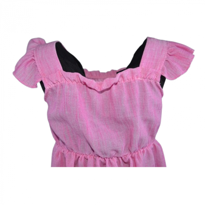 Set rochie casual si geanta pentru fete, Mini Junior, Q99626, Roz [4]