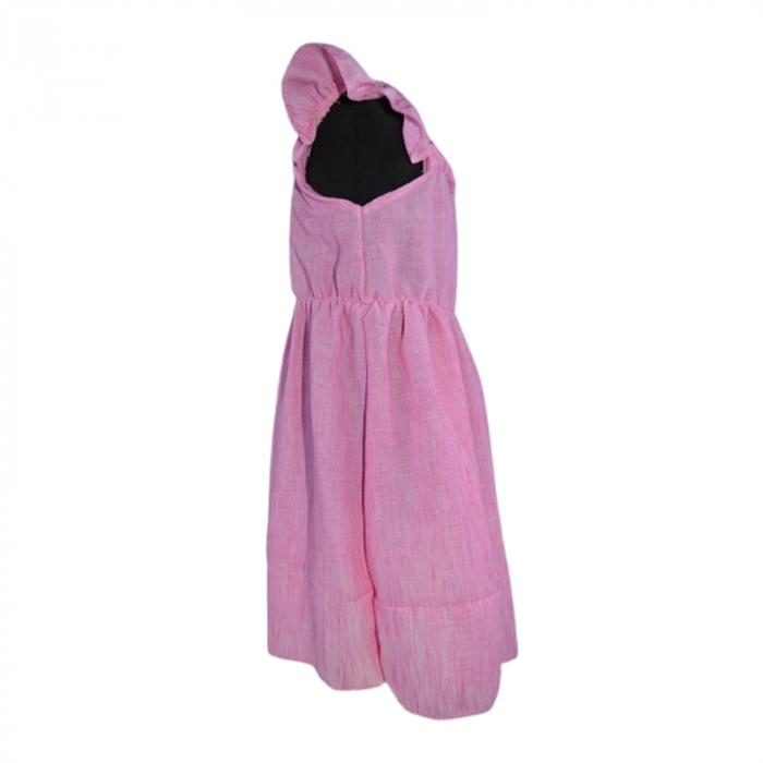 Set rochie casual si geanta pentru fete, Mini Junior, Q99626, Roz [2]
