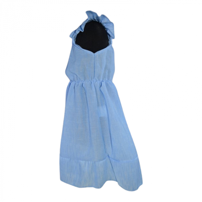 Set rochie casual si geanta pentru fete, Mini Junior, Q99626A, Albastru deschis [3]
