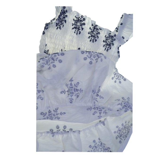 Set rochie casual si geanta pentru fete, Mini Junior, RMJ3006A, Alb [3]