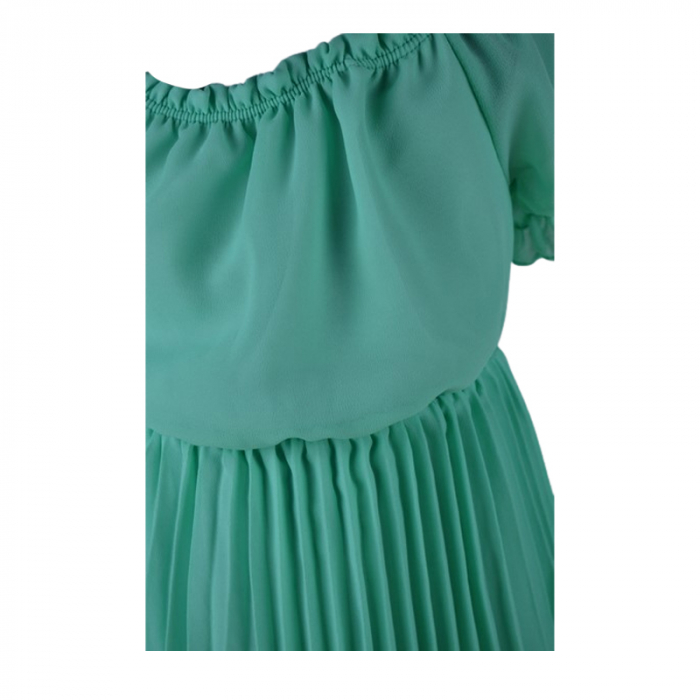 Set rochie casual si geanta pentru fete, Mini Junior, RMJ3006V, Verde [2]