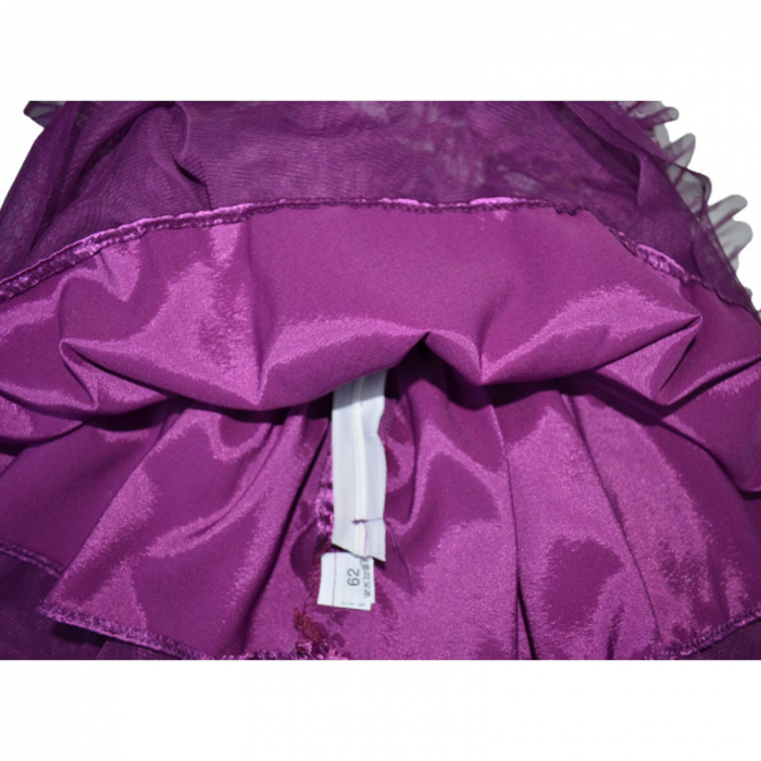 Set rochie eleganta cu maneca lunga si bentita pentru fete LULU DESIGN 101123-1, Mov [3]