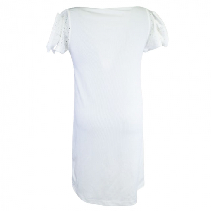 Set rochie eleganta cu maneca scurta si geanta pentru fete Mini Junior R290524-4, Alb [2]