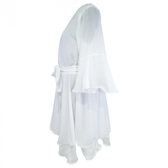 Rochie eleganta cu maneca scurta pentru fete Mini Junior R290524-5, Alb [3]