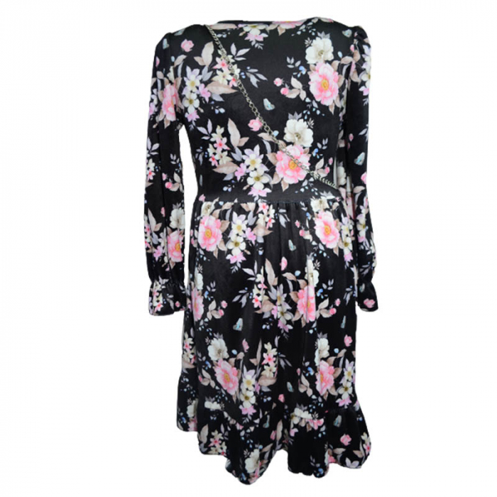 Set rochie eleganta si geanta pentru fete Lucky Girl 4031-N, Negru [2]