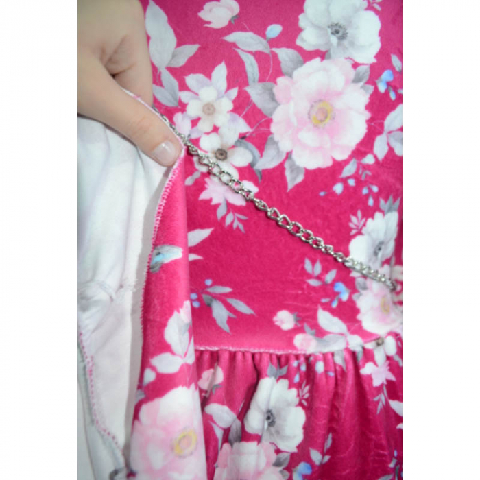 Set rochie eleganta si geanta pentru fete Lucky Girl 4031-F, Fucsia [3]